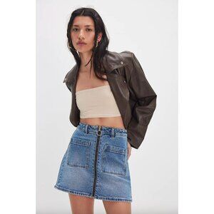 Rolla's A-line Brent Zip Denim Mini Skirt Vintage Indigo Womens Size Small